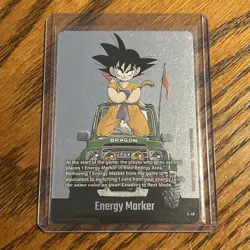 Son Goku E-48 Silver Energy Marker Dragon Ball Manga Booster Card Fusion World - Image 1