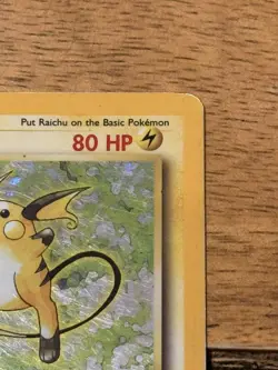 Pokemon TCG Raichu Base Set Holo Rare Card 14/102 - Image 3