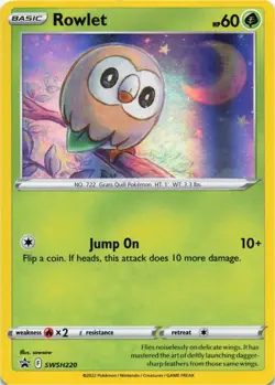 Pokemon - Rowlet #SWSH220 - SWSH: Sword & Shield Promo Cards Holo - Image 1