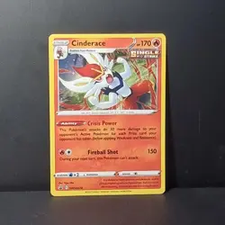 Pokemon Cinderace Sword And Shield Black Star Promos SWSH278 Holo Promo Card - Image 1