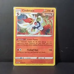 Pokemon Cinderace Sword And Shield Black Star Promos SWSH278 Holo Promo Card - Image 3
