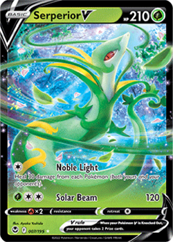 Serperior V 007/195 Silver Tempest Pokemon Trading Card Near Mint English Holo - Image 1