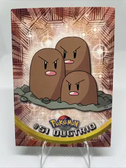 DUGTRIO #51 Pokemon Card TCG Topps TV Animation - Image 1