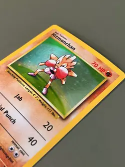 Hitmonchan Base Set Holo 7/102 - Pokemon Card - MP/DMG (see description) - Image 2