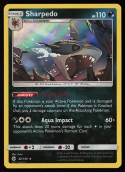 Sharpedo - (Cosmos Holo) 082/149 Holofoil Pokemon TCG Blister Exclusives LP - Image 1