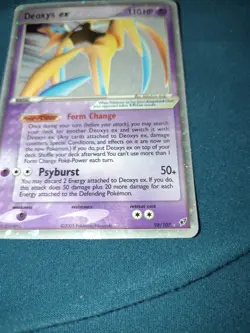 Deoxys Ex Pokemon Card 98/107 Holographic Game Attack Forme - Image 5