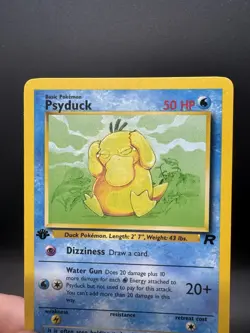 Pokemon TCG Psyduck 65/82 Team Rocket 1st Edition Vintage WoTC LP - Image 3