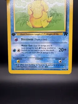 Pokemon TCG Psyduck 65/82 Team Rocket 1st Edition Vintage WoTC LP - Image 4