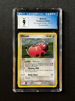CGC 9 ERROR Pokemon Miltank #42 Unseen Forces INVERTED HOLO LAYER! - Image 1