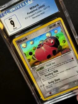 CGC 9 ERROR Pokemon Miltank #42 Unseen Forces INVERTED HOLO LAYER! - Image 3