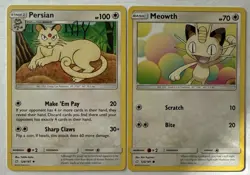 Meowth 125/181 & Persian 126/181 | Team Up | Pokemon | Evolution Set | VLP - Image 1