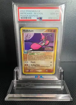 Pokemon Medicham Power Keepers Reverse Foil PSA 10 - Image 1