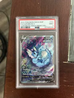 Vaporeon v SWSH181 Black Star Promos Holo Pokemon TCG 2021 PSA 9 Mint - Image 1