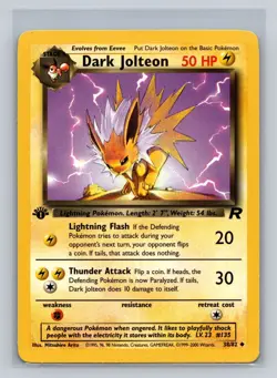 Dark Jolteon 38/82 Team Rocket 1st Edition non-holo - LP - Image 1