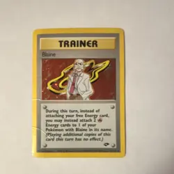 Pokemon Blaine Holo Rare Trainer Gym Challenge 17/132 English Wizards Unlimited - Image 2