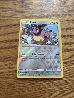 Played Reverse Holo Miltank 158/214 Rare SM - Lost Thunder Card - Image 1