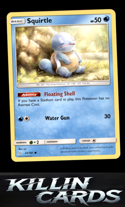 Squirtle (22) 22/181 Pokemon Common SM - Team Up Card LP - Image 1