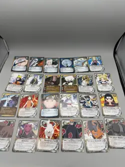 Naruto Shippuden Collectible Card Game Lot of 76 Cards and tin - Image 4