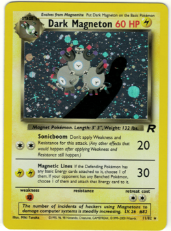 Dark Magneton 11/82 Holo LP Team Rocket Pokemon Card HQ Scan - Image 1
