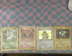 Pokemon Card Lot Of 4 - 1 Holo/3 Non-Holo: Base 2, Legendary, Jungle, & Fossil - Image 1