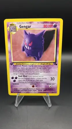 Gengar 20/62 [1st Edition] — Near Mint — Fossil — WotC Rare Vintage Pokemon Card - Image 1