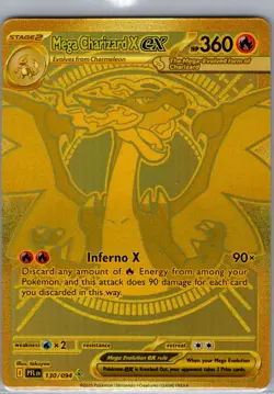 Mega Charizard X ex 130/094 MUR ME02: Phantasmal Flames - Pokemon Card - NM - Image 1