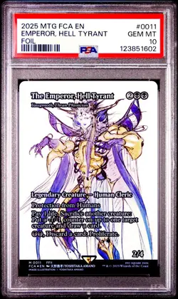 2025 MTG Final Fantasy EMPEROR, HELL TYRANT * Through The Ages FOIL * PSA 10 - Image 1