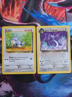 Pokemon Vintage- Team Rocket set, Dratini, Dark Dragonair NM/LP, 2 cards Lot 4 - Image 1
