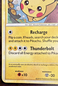 Pikachu HGSS03 HGSS Holographic Pokemon TGC Near Mint Condition - Image 5