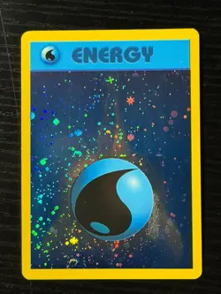 Pokemon !Error! ENERGIZE YOUR GAME Promo Water Energy SWIRL Vintage Miscut Foil - Image 1