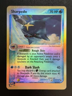 SHARPEDO 2003 Pokemon Ruby & Sapphire #22 22/109 Reverse Holo LP (A) - Image 1