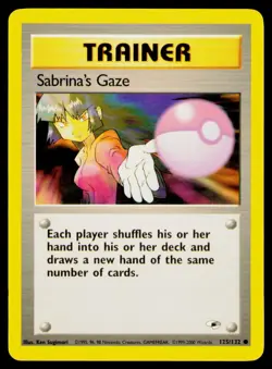 Sabrina's Gaze Unlimited #125/132 Common Pokemon Gym Heroes MP - Image 1