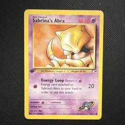 Pokemon Sabrina's Abra 91/132 Gym Heroes Basic 1st edition - Image 1