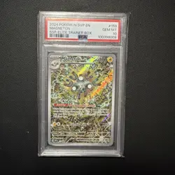 2024 Pokemon SVP EN Surging Sparks ETB Promo #159 Magneton PSA - Image 1