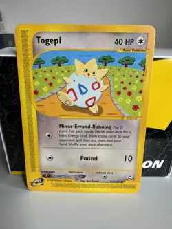 Togepi 114/147 Aquapolis Regular Pokemon TCG Common 2002 LP - Image 3