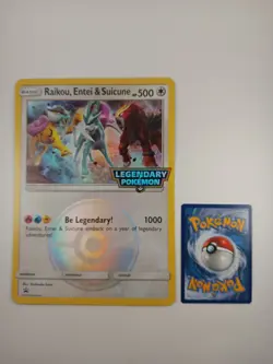 Pokemon Raikou, Entei & Suicune (Jumbo) Black Star Promo OVERSIZED Card - Image 2