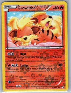 Growlithe RC4/RC25 Reverse Holo Legendary Treasures - Pokemon Card - NM - Image 1