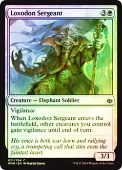 Loxodon Sergeant FOIL War of the Spark NM White Common MAGIC MTG CARD ABUGames - Image 1