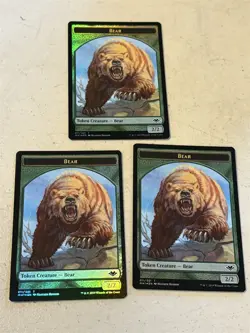 mtg 3 foil Bear tokens (011), Modern Horizons 1, unplayed - Image 1