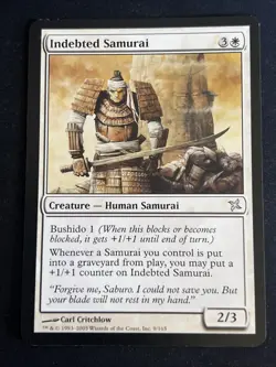 1x Indebted Samurai (9) Betrayers of Kamigawa LP MTG Magic the Gathering x1 MKE - Image 1