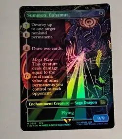 Summon: Bahamut (Borderless) Final Fantasy Foil MTG - Image 1
