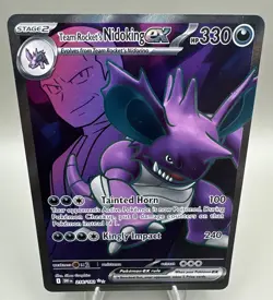 Pokemon TCG Team Rockets Nidoking EX 216/182 Destined Rivals Full Art NM - Image 1