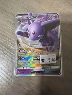 Espeon GX 61/149 Sun & Moon Ultra Rare Pokemon Card - Image 1