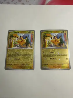 2 Pikachu Reverse Cosmos Holo 018/091 Paldean Fates Pokemon TCG - Image 1