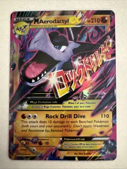 Mega M Aerodactyl EX XY98 XY Black Star Promo Holo Pokemon Card MP - Image 1