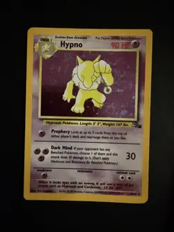 Pokemon Hypno Fossil Holo Rare 8/62 Unlimited NM/LP Card 1999 - Image 1