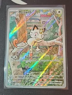 Meowth Illustration Rare Pokemon TCG Phantasmal Flames 106/094 - Image 1