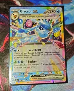 Glaceon ex 026/131 Double Rare Prismatic Evolutions Pokemon TCG - Image 1