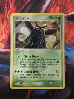 Pokemon Card - Heracross Hidden Legends 7/101 Reverse Holo Rare Near Mint - Image 1