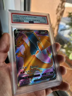Pokemon TCG Charizard v Sword & Shield Holo PSA 5 SWSH050 - Image 3